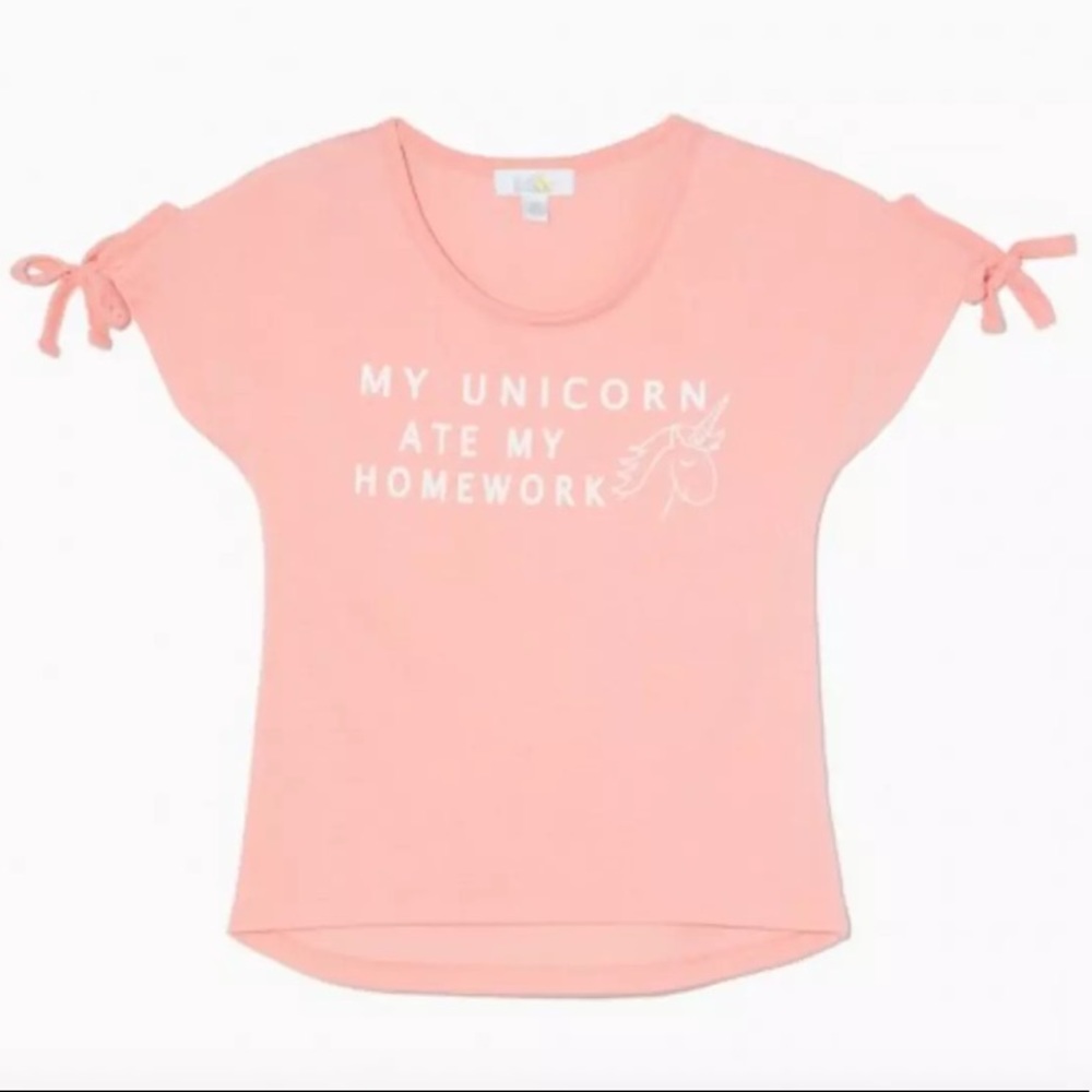 Pink Girls My Unicorn Ate My Homework Tee Shirt